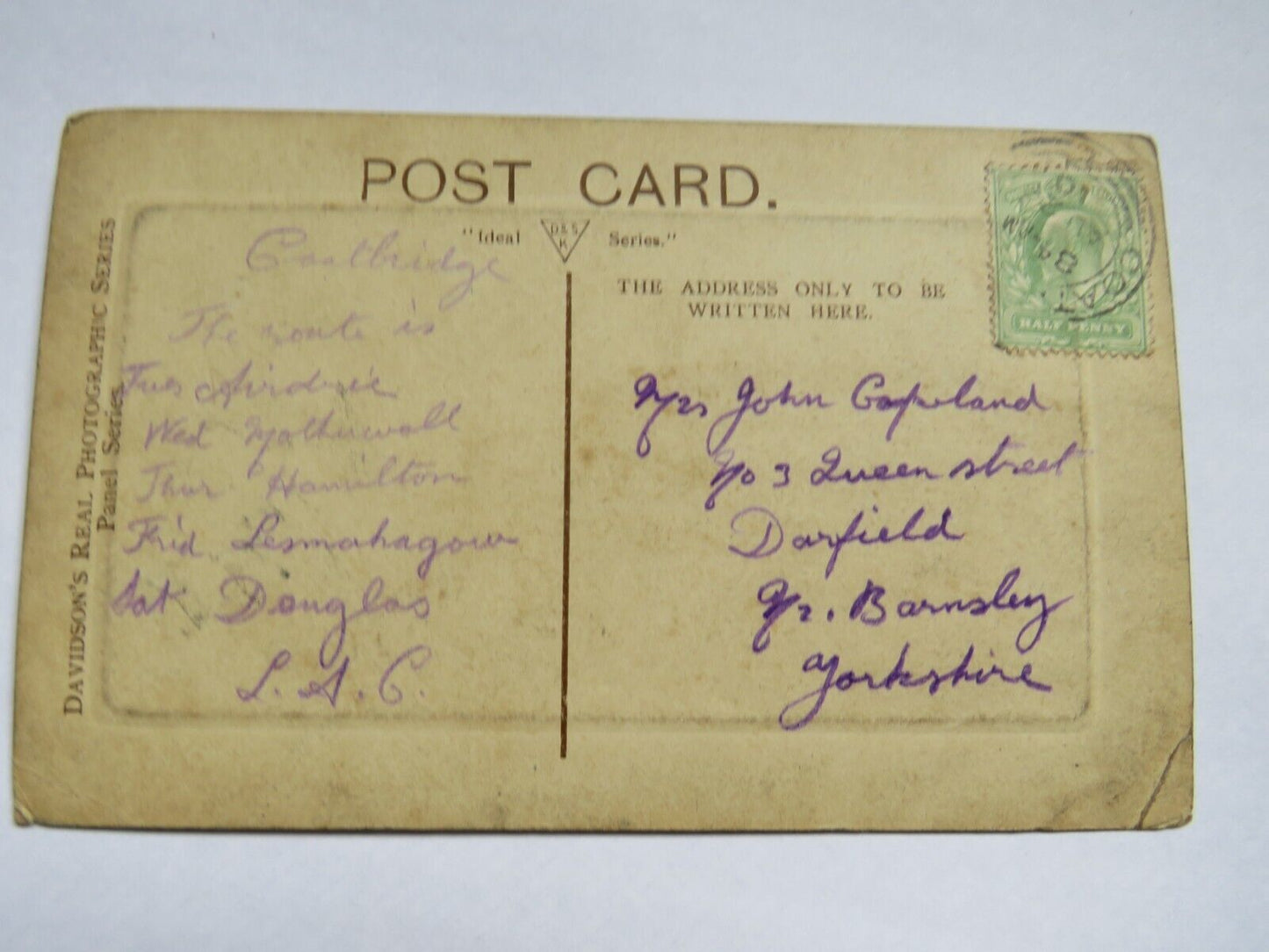 Old Postcard of Entrance To Kinnoul Hill, Perth 1910
