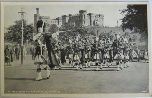 Old Postcard of In The Land of Kilts and Tartans, Inverness - Ref : 1027