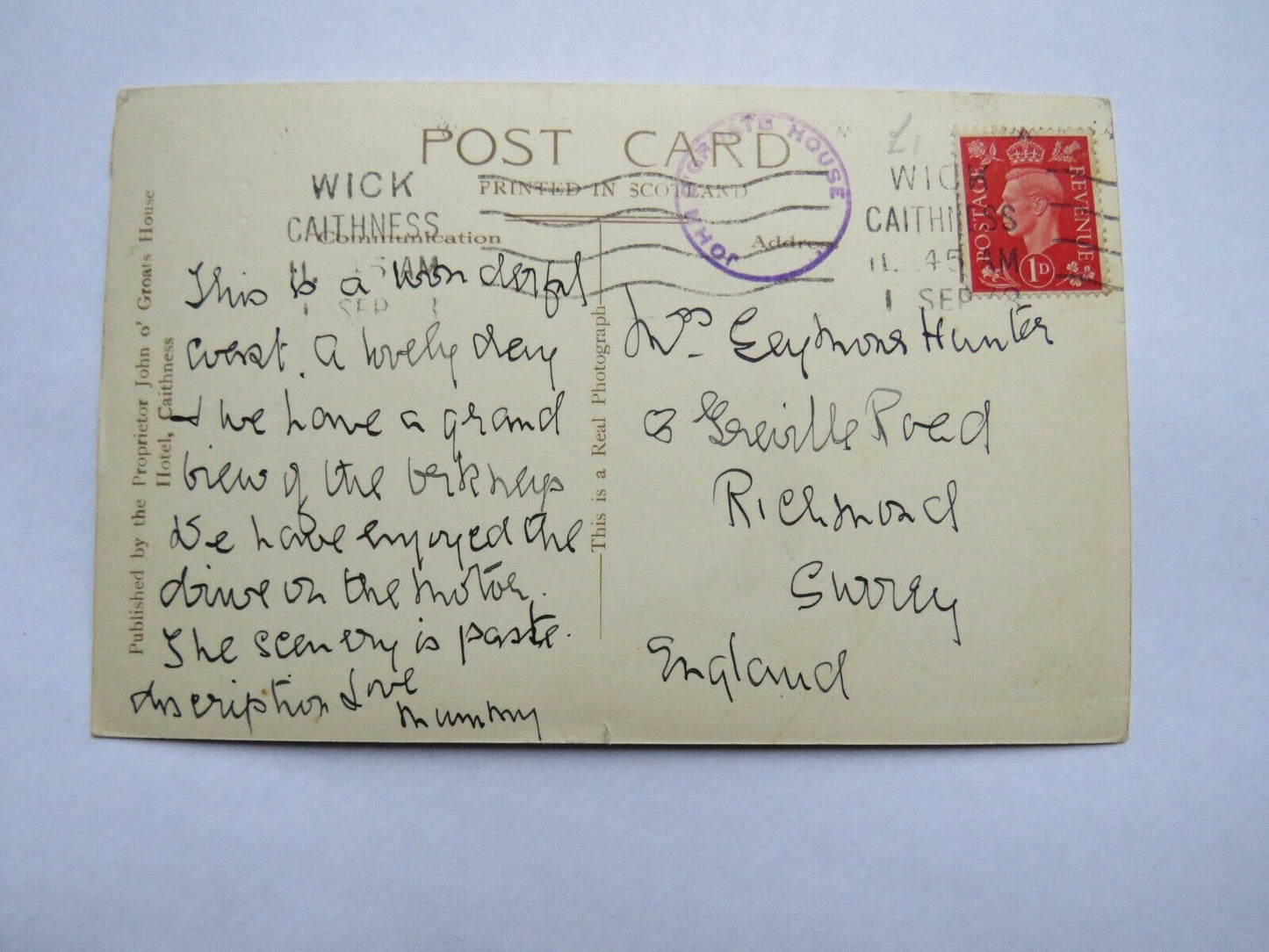 Old Postcard of The Stacks of Duncansbay, John O' Groats