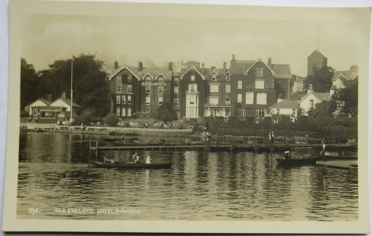 Old Postcard of Old England Hotel, Bowness