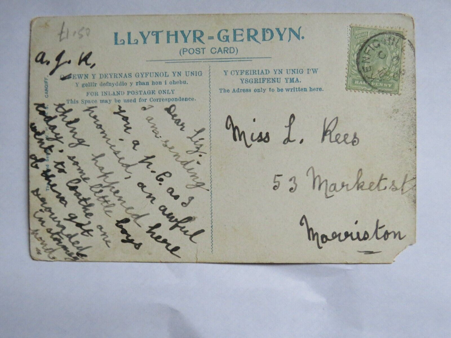 Old Postcard of Queen Street, Cardiff 1906 - Ref : 1012