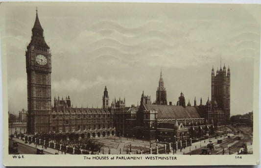 Old Postcard of Houses of Parliament Westminster 1924 - Ref : 1034