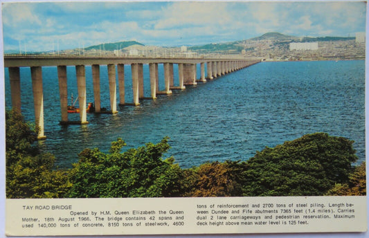 Old Postcard of Tay Road Bridge, Colourmaster International, Unposted