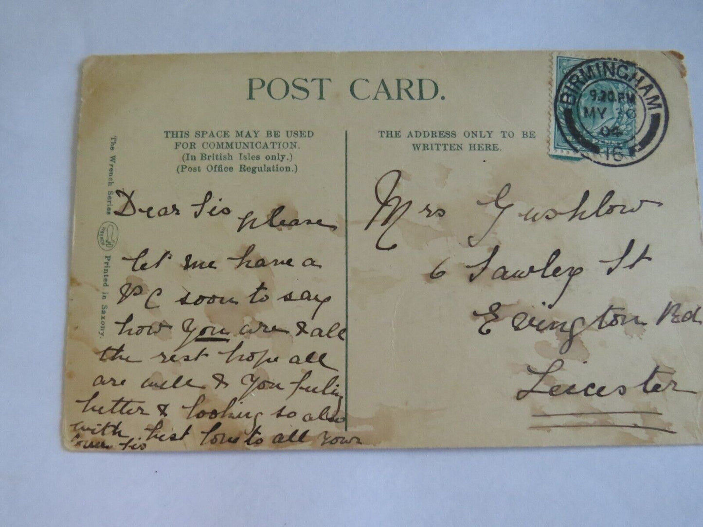 Old Antique Postcard of The Old Dutch House Bristol 1904 - Ref : 1038