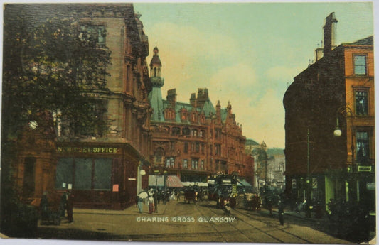 Old Postcard of Charing Cross, Glasgow 1921