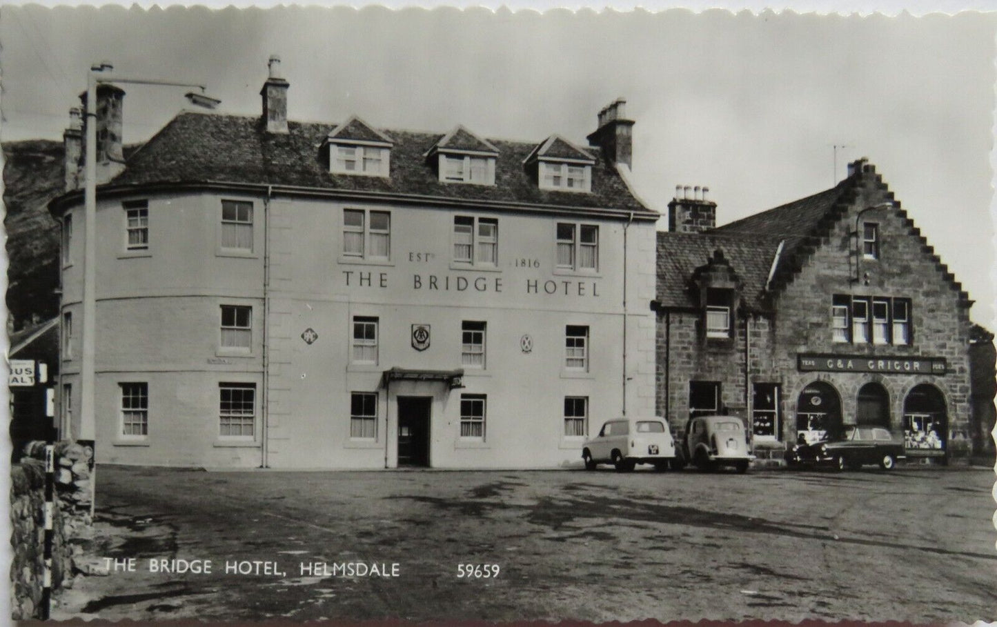 Old Postcard of The The Bridge Hotel, Helmsdale - Ref : 1004