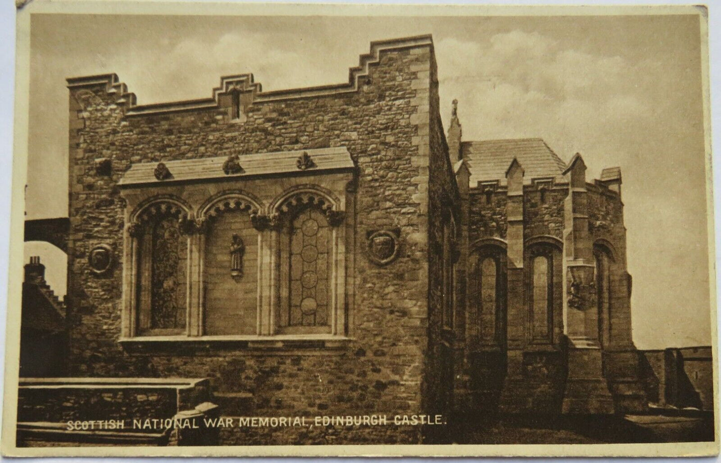 Old Postcard of Scottish National War Memorial, Edinburgh Castle