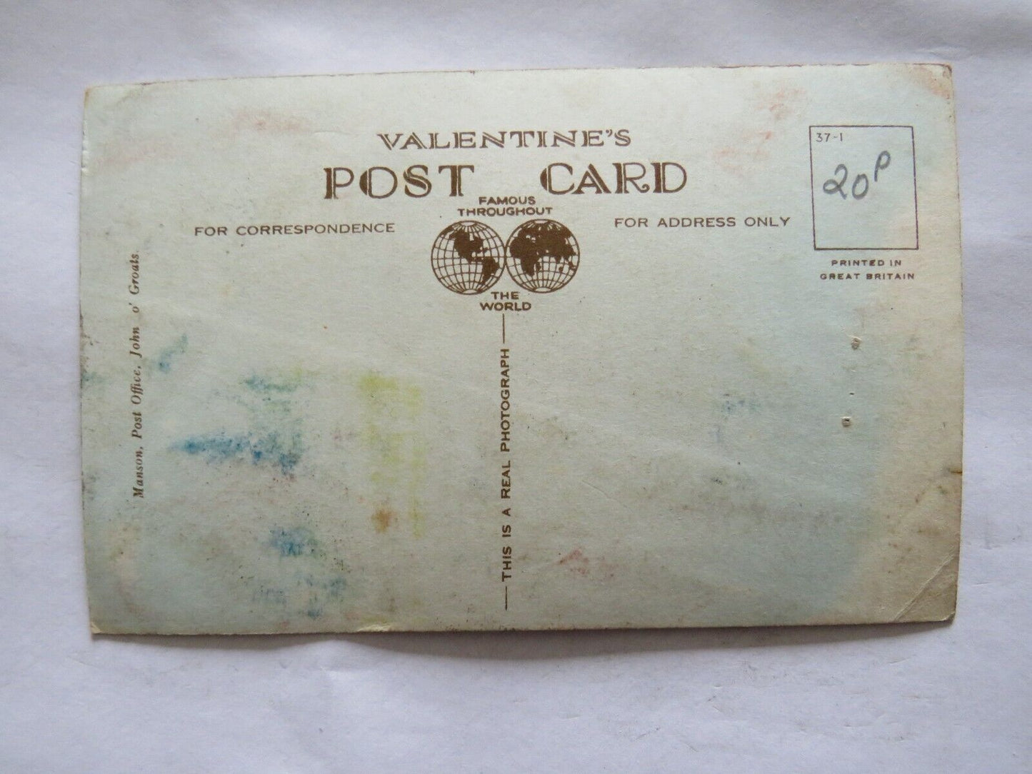 Old Postcard Of Greetings From John O' Groats - Ref : 1007