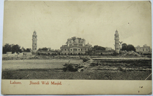 Old Postcard Of Lahore Jhandi Wali Masjid