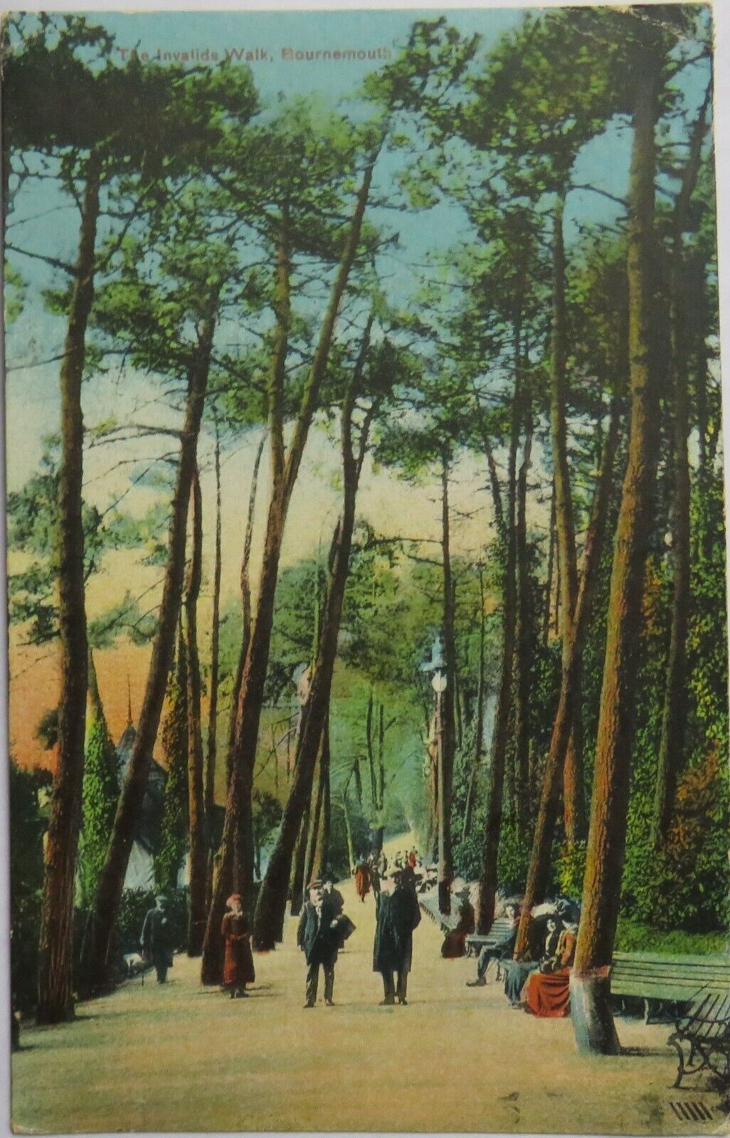 Old Postcard of The Invalids Walk, Bournemouth, 1921