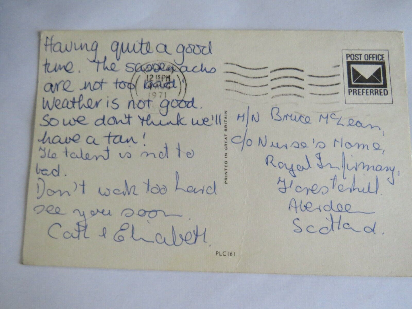 Vintage Postcard of Portleven 1971 - Ref : 1021