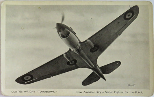 Old Postcard Of Curtiss Wright "Tomahawk"   -  Ref : 1014