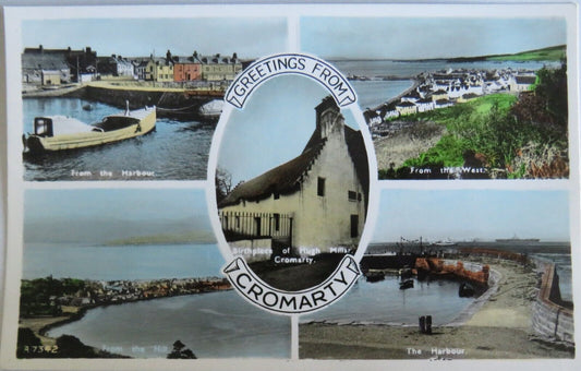 Old Postcard of Greetings From Cromarty - Ref : 1028