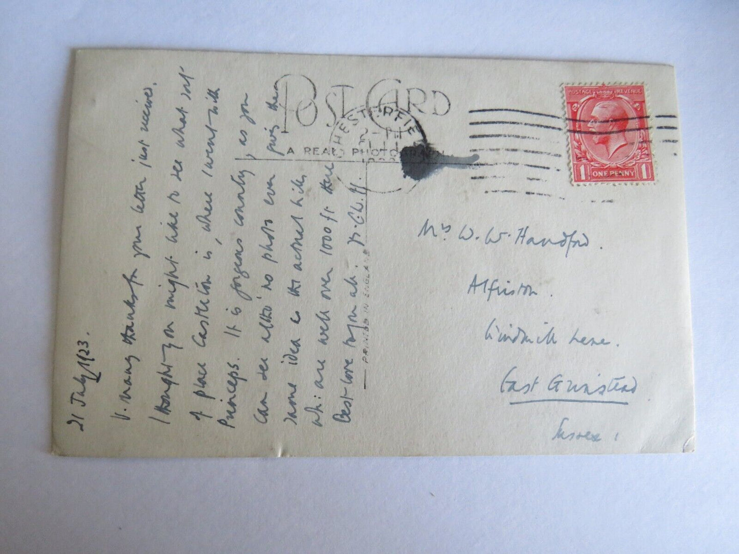 Old Postcard Castleton From The Castle - Ref : 1026