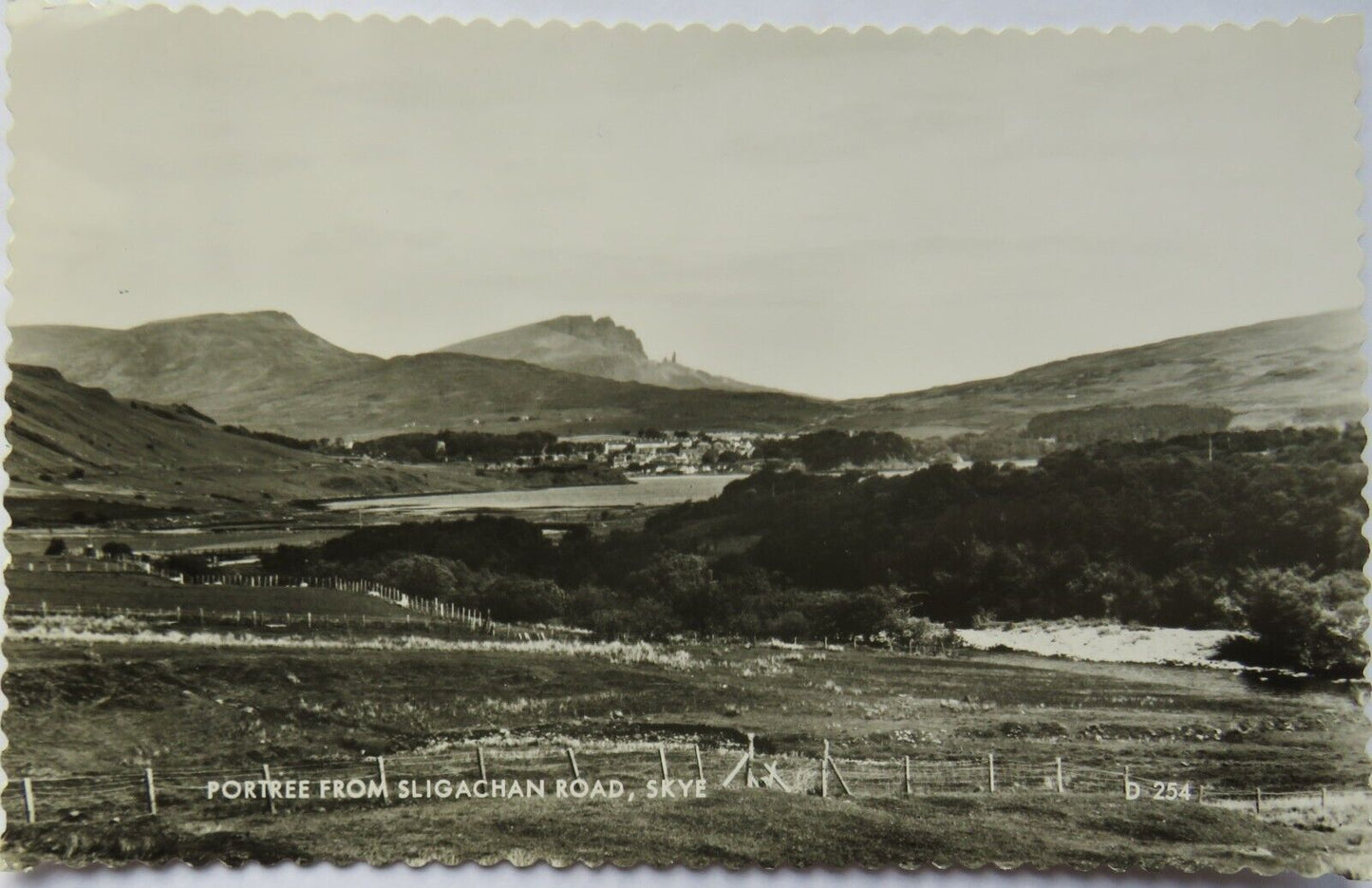 Old Postcard of Portree From Sligachan Road, Skye
