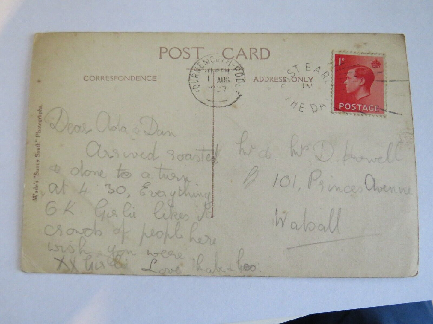 Old Postcard of The Pavilion Rockery, Bournemouth - Ref : 1016
