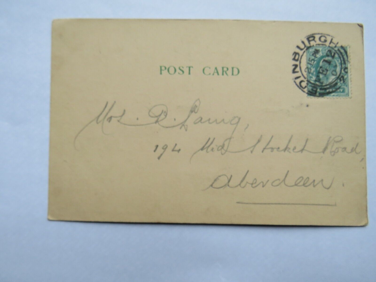 Old Postcard of Castle & Scott Monument, Edinburgh