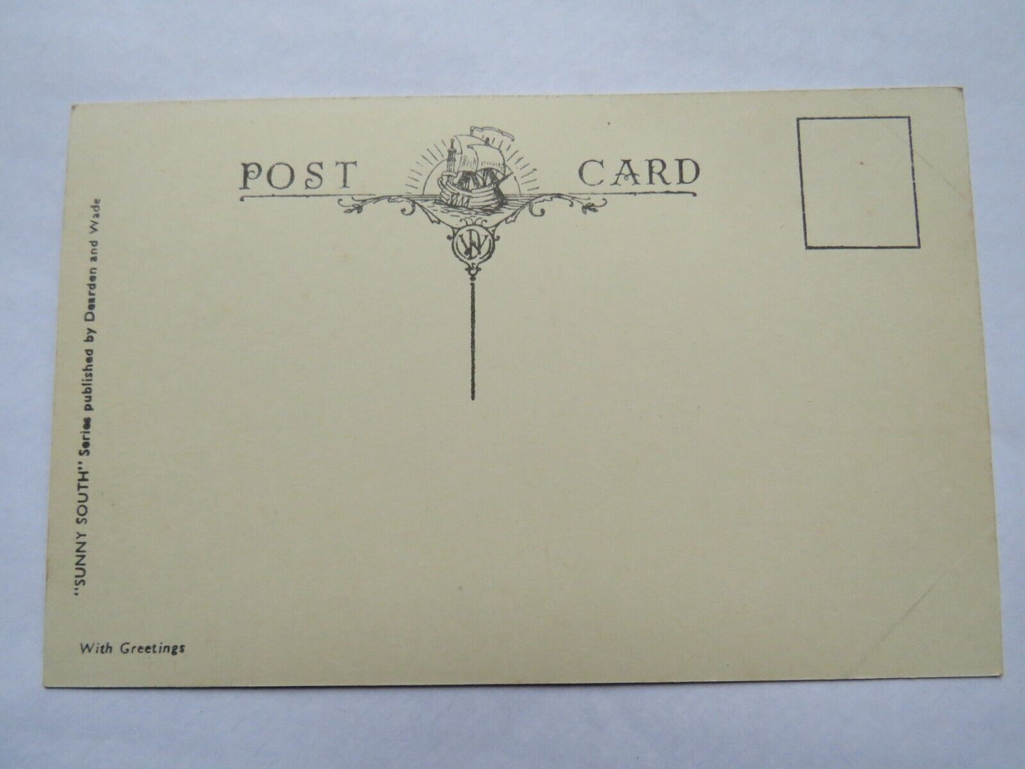 Old Postcard of The Beach Looking West, Seaton