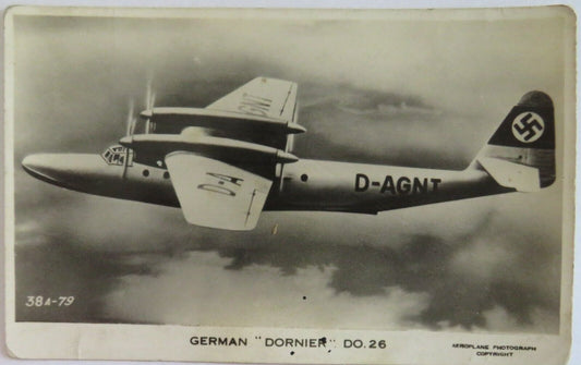 Old Postcard Of German "Dornier" DO.26  - Ref : 1014
