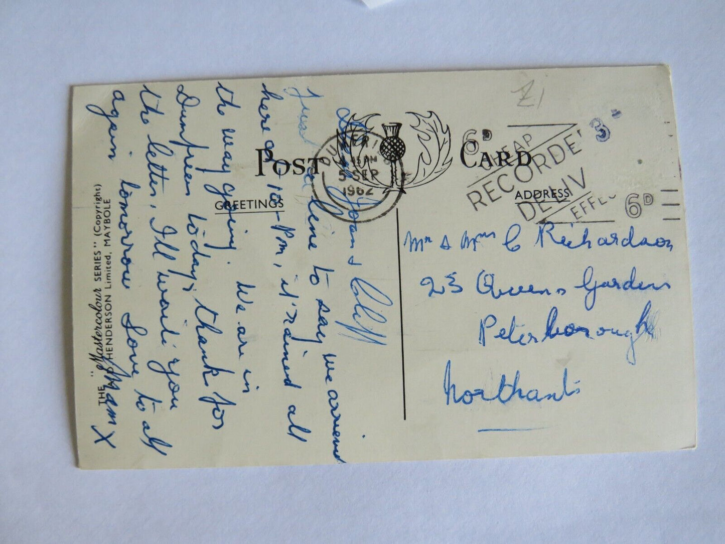 Old Postcard Of Murray's Monument Near Newton Stewart 1962 - Ref : 1001