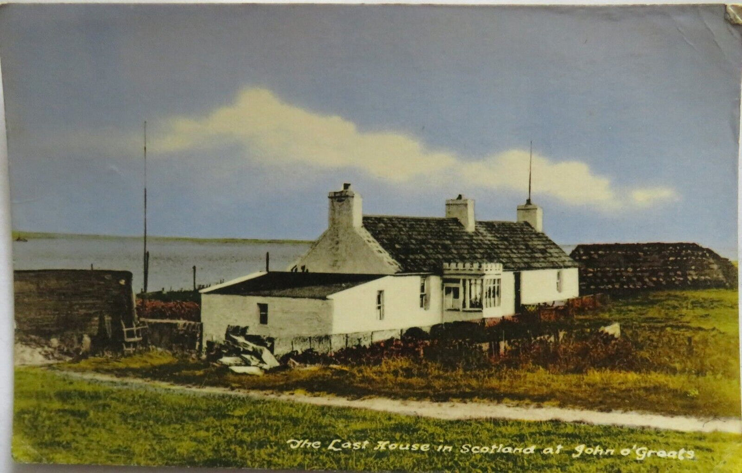 Vintage Postcard of The Last House In Scotland At John O'Groats 1965- Ref : 1006