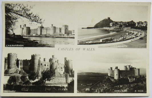 Old Postcard of Castles of Wales, 1959