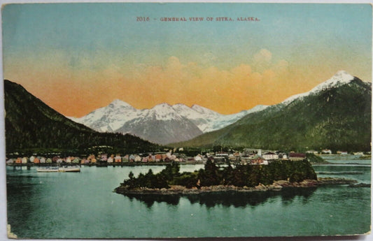 Old Postcard of General View of Sitka, Alaska -  Ref : 1013