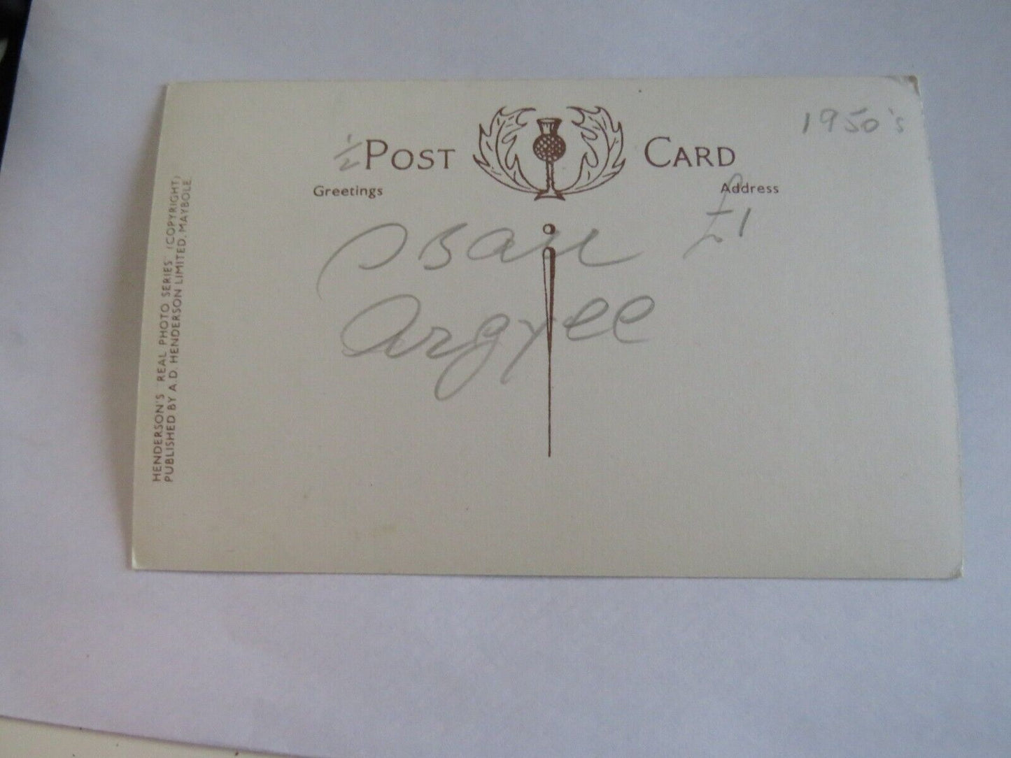 Old Postcard of Corran Parks and Esplanade Oban  - Ref : 1037