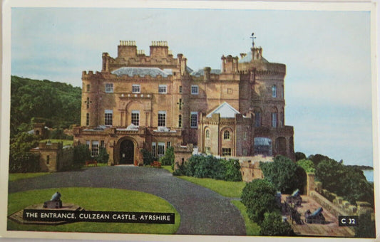 Old Postcard of The Entrance, Cluzean Castle, Ayrshire 1957 - Ref : 1029