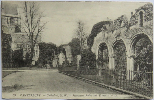 Old Postcard of Canterbury Cathedral - Ref : 1036