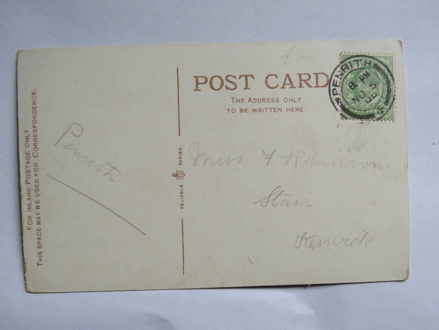 Old Postcard of Ross Castle, Killarney 1908 - Ref : 1011