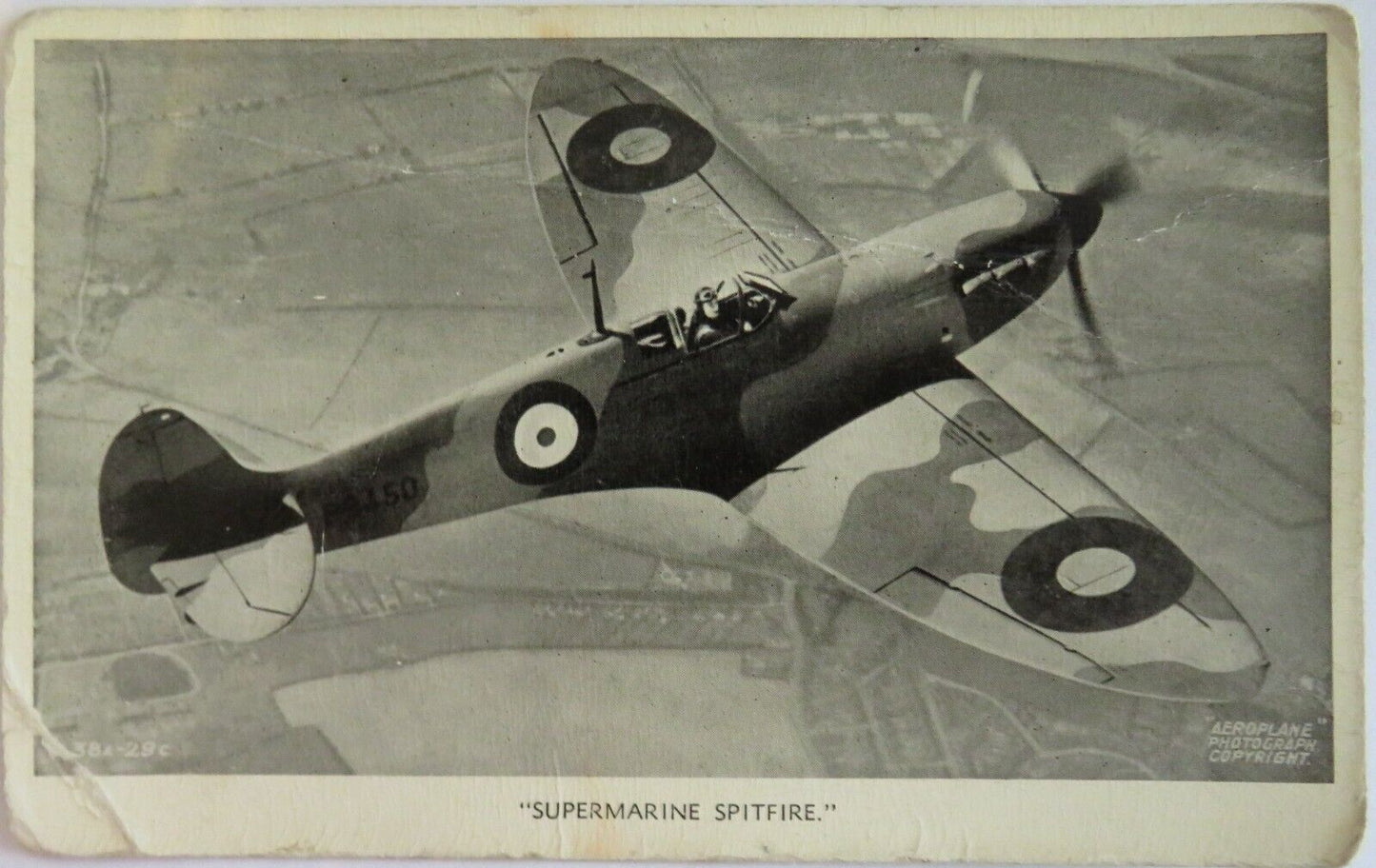 Old Postcard Of "Supermarine Spitfire - Ref : 1014.