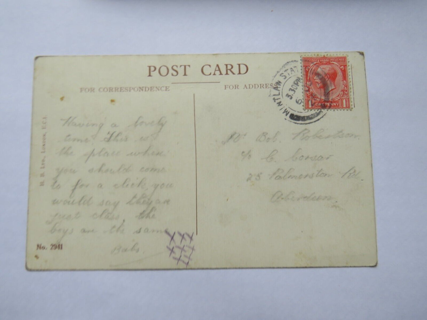 Old Comical Postcard "No Need To Be Lonely Here You Just Sit Tight and Hope For