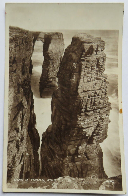 Old Postcard of Brig O' Trams, Wick