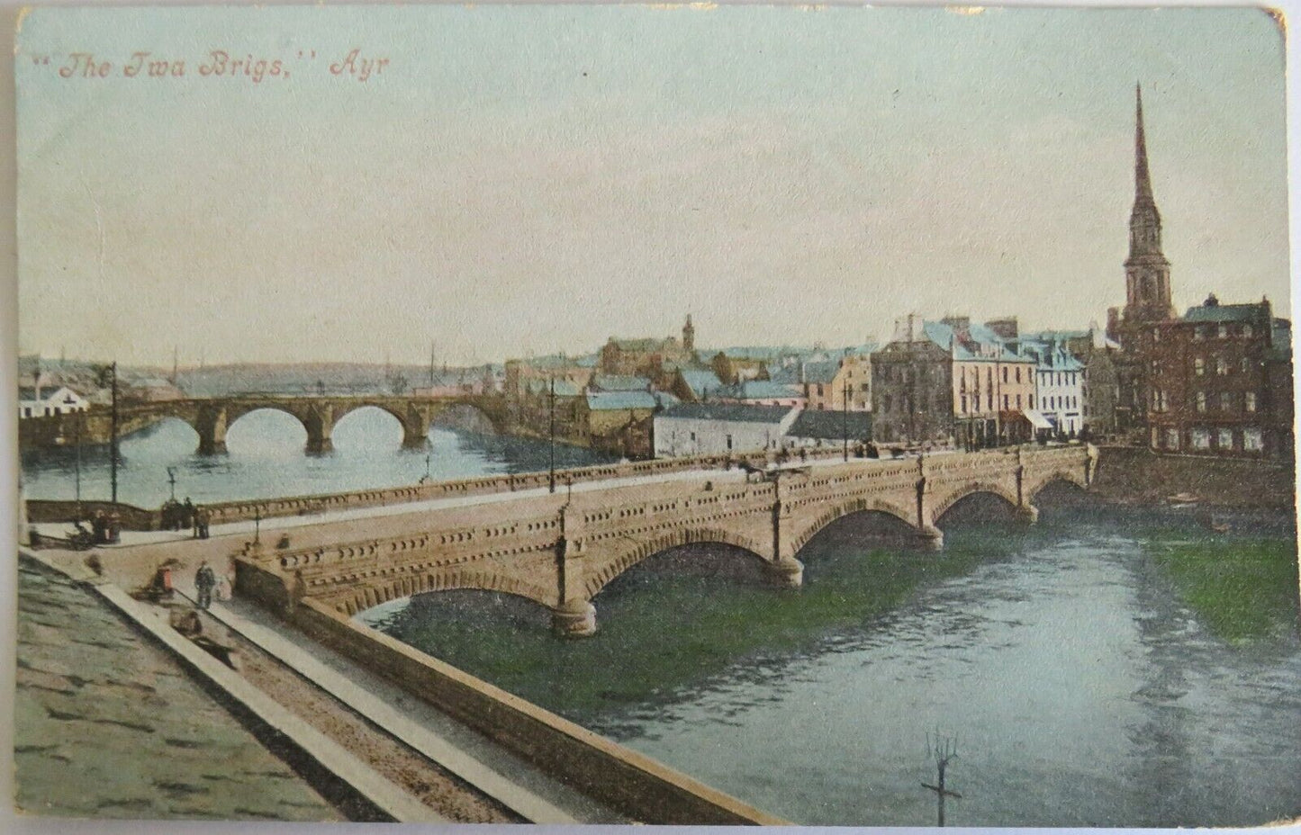 Old Postcard of "The Twa Brigs" Ayr - Ref : 1029