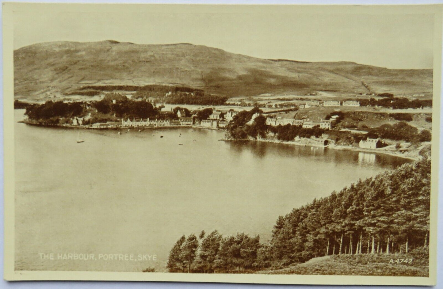 Old Postcard of The Harbour, Portree, Skye