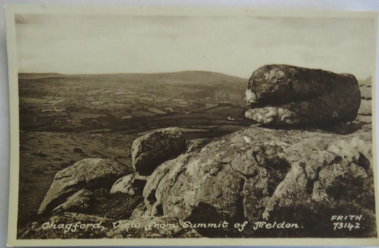 Old Postcard of Changford, View From Summit of Meldon - Ref : 1037