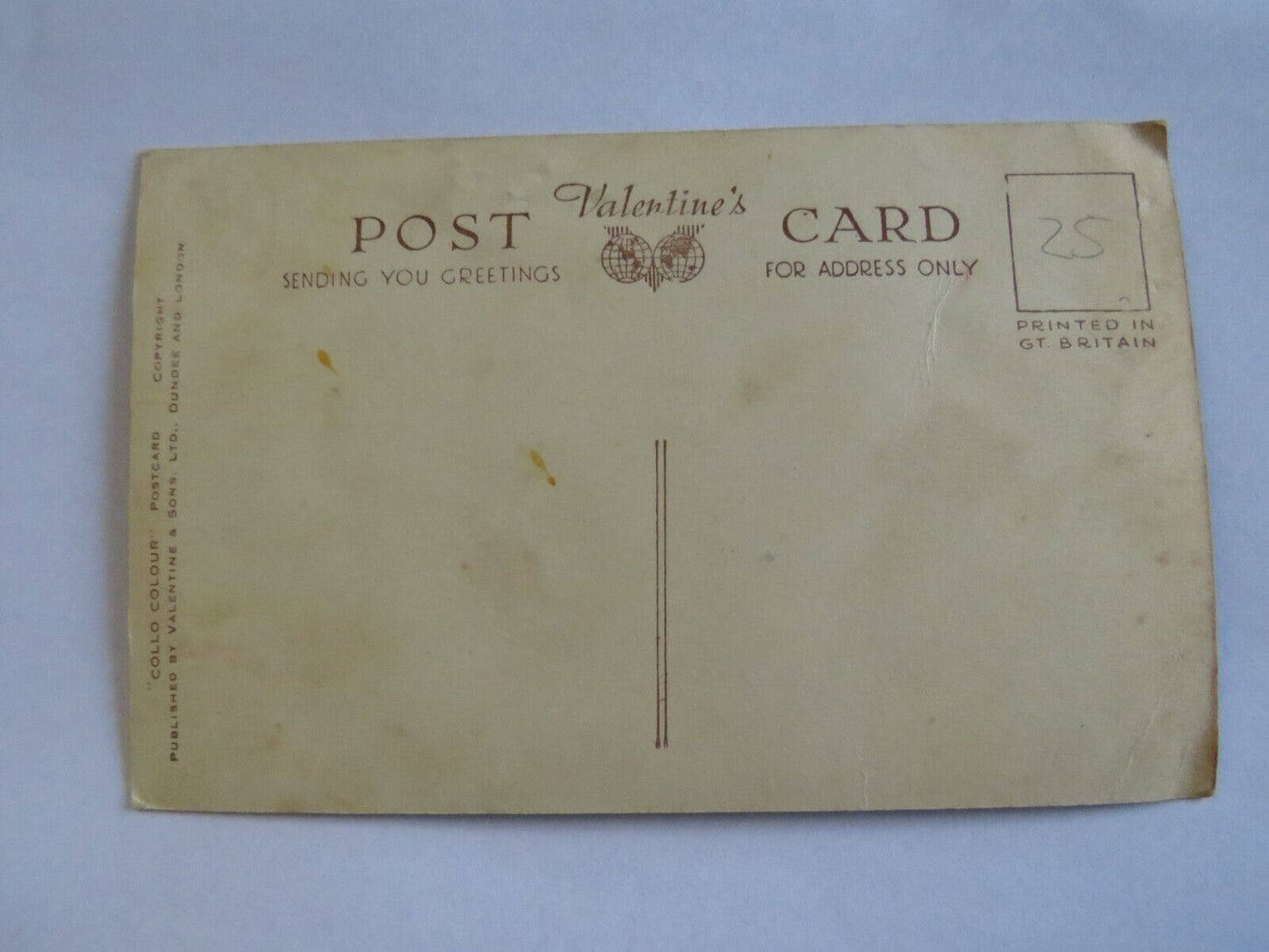 Old Antique Cat Postcard of A Line of Good Luck From Leven - Ref : 1039