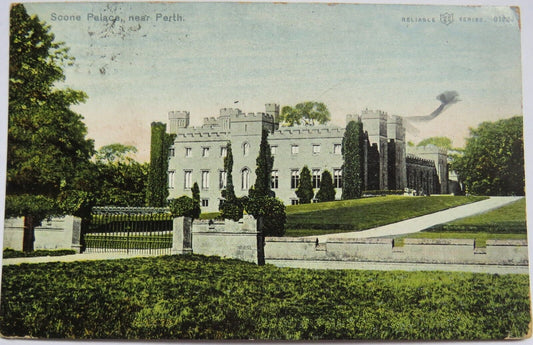 Old Postcard of Scone Palace Near Perth 1906