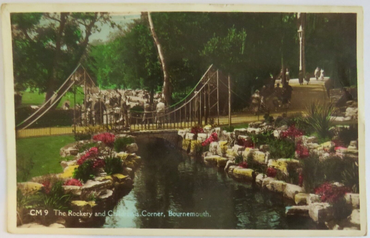Old Postcard of The Rockery and Children's Corner, Bournemouth 1934 - Ref : 1016
