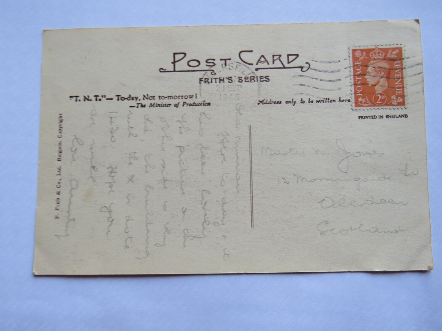 Old Postcard of "The Varlet" The Spread Eagle Hotel A.D.1650 Midhurst - 1946 -