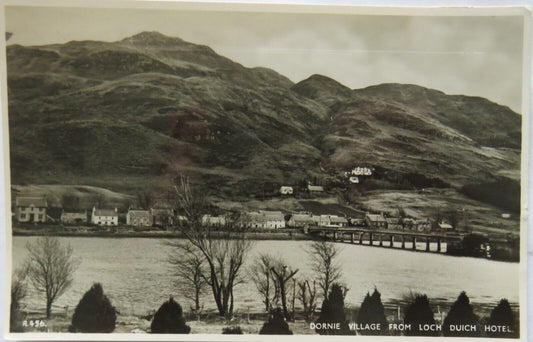 Old Postcard of Dornie Village From Loch Duich Hotel - Ref : 1007
