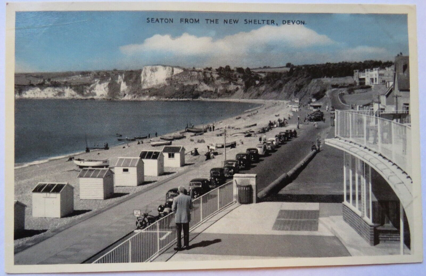 Old Postcard of Seaton From The New Shelter, Devon