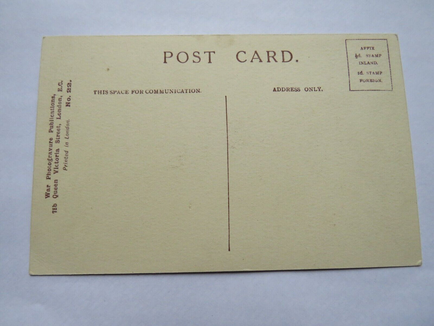 Old Postcard of Sad Scene on Brussels Line of Retirement