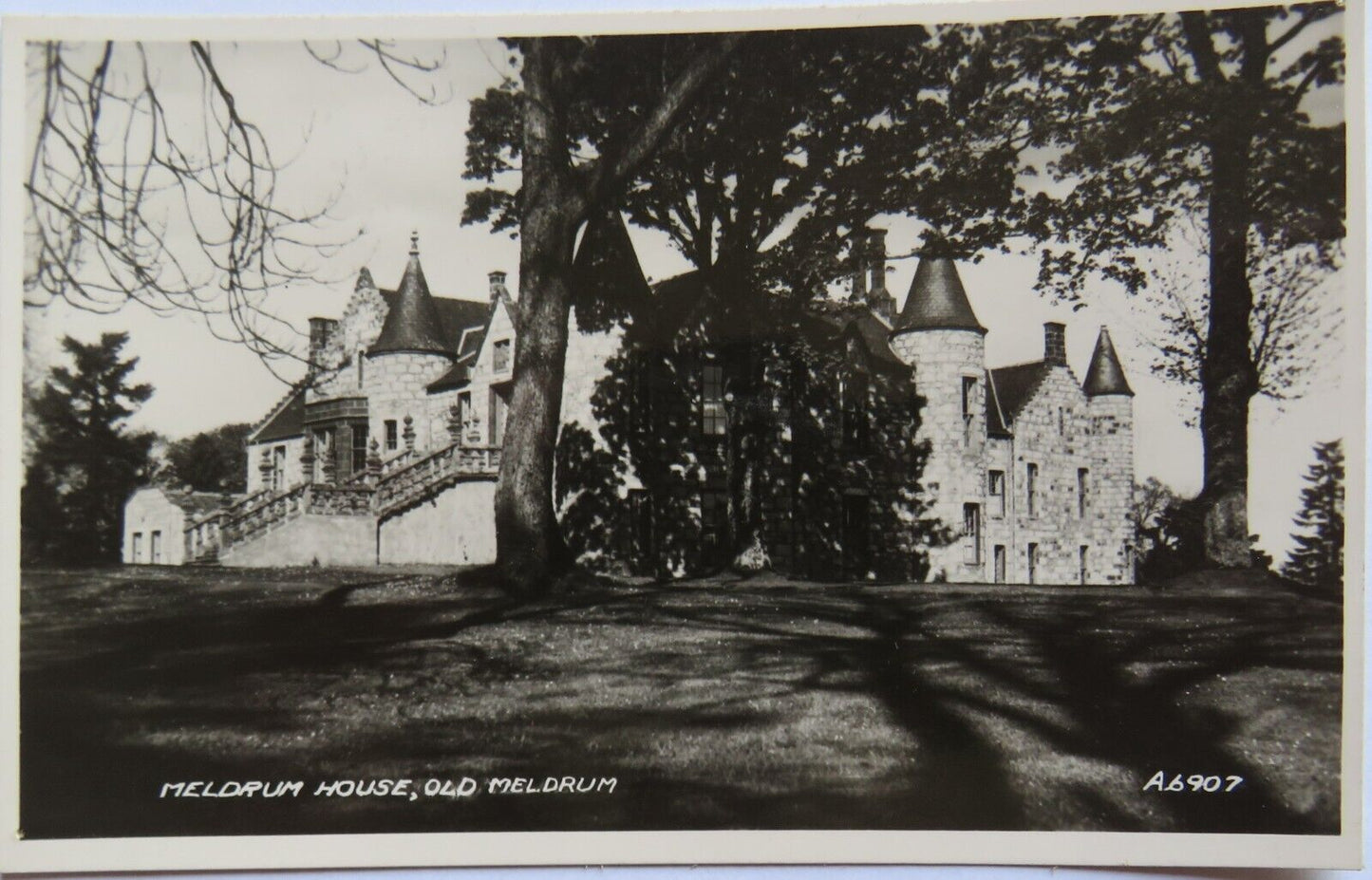 Old Postcard of Meldrum House, Old Meldrum, Aberdeenshire