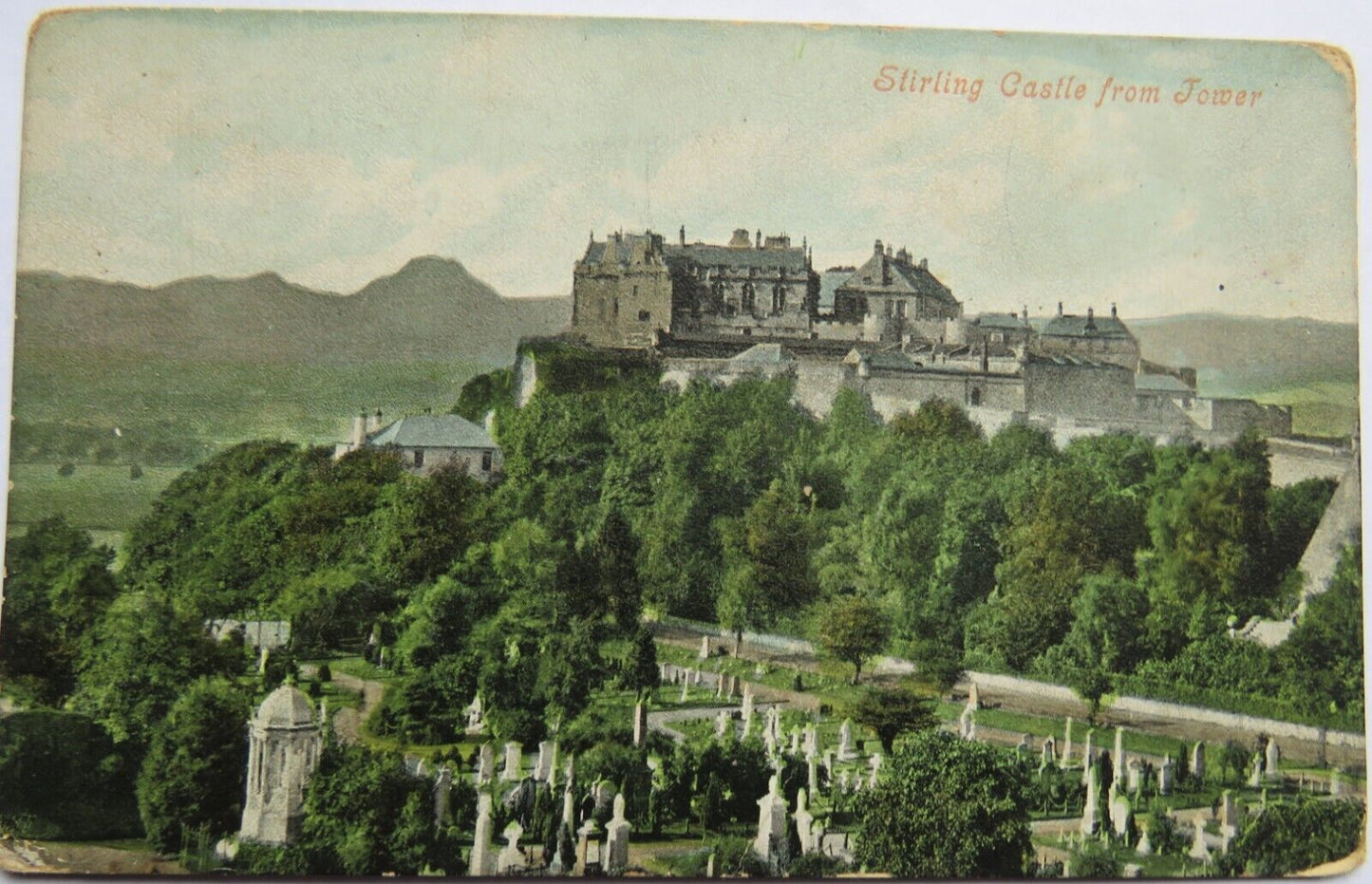 Old Postcard of Stirling Castle from Tower