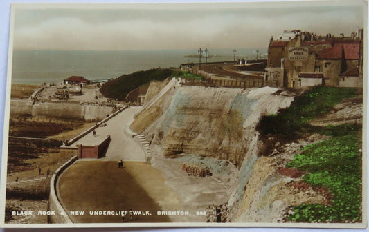 Old Postcard of Black Rock & New Undercliff Walk, Brighton
