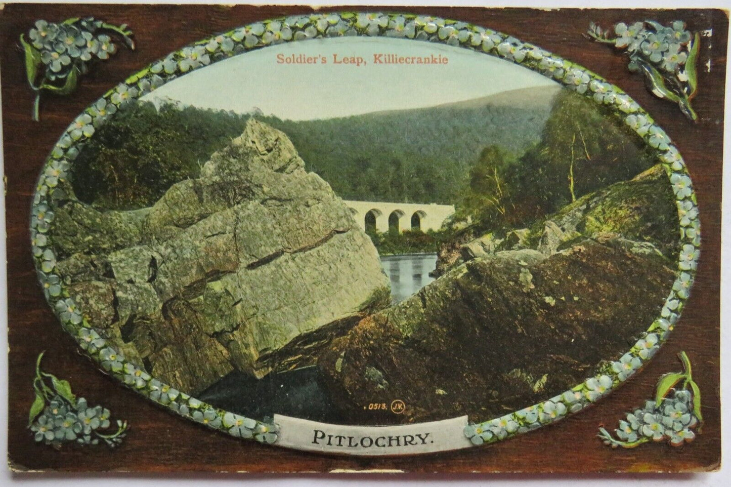 Old Postcard of Soldier's Leap, Killiecrankie, Pitlochry - Ref : 1004