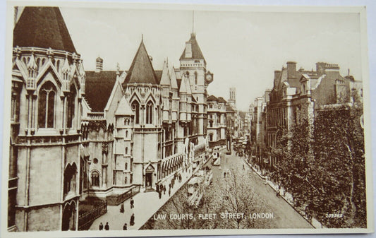 Old Postcard of Law Courts Fleet Street, London