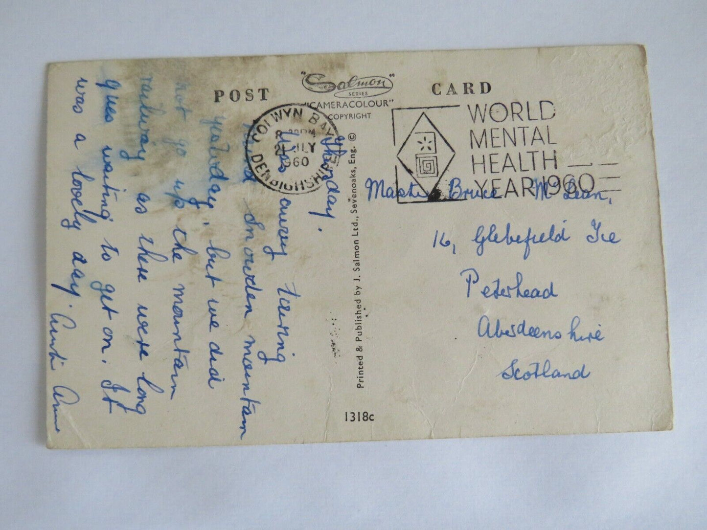 Old Postcard of Snowdon Mountain Railway 1960 - Ref : 1022